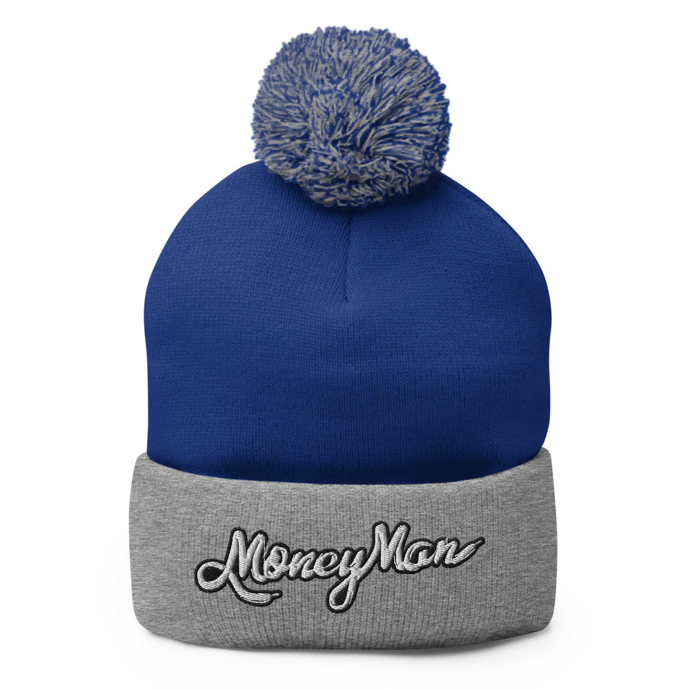 Money Man Lace Logo Pom-Pom Beanie